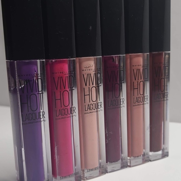 Maybelline Vivid Hot Lacquer 6 Mix Lot 78 68 60 76 62 74 - Picture 2 of 5